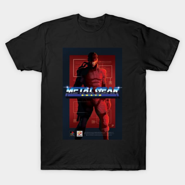 Original Metal Gear Solid "Snake" Retro Poster T-Shirt by Jamieferrato19